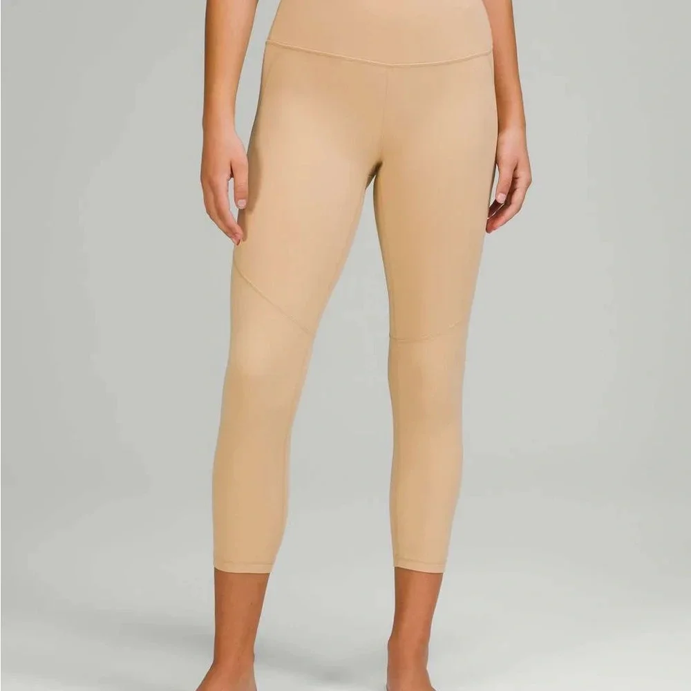 🆕🧡 Lululemon Nulu High Rise Yoga Crop 23” - Pecan Tan - Picture 11 of 12